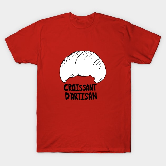 Croissant t shirt for croissant lovers T-Shirt by DoodeeVideo